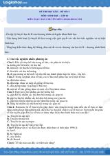 Đề thi học kì 2 Sinh 10 Kết nối tri thức - Đề số 13